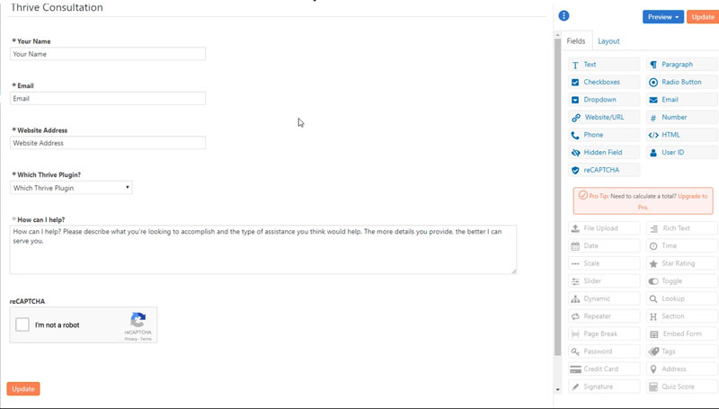 formidable forms builder